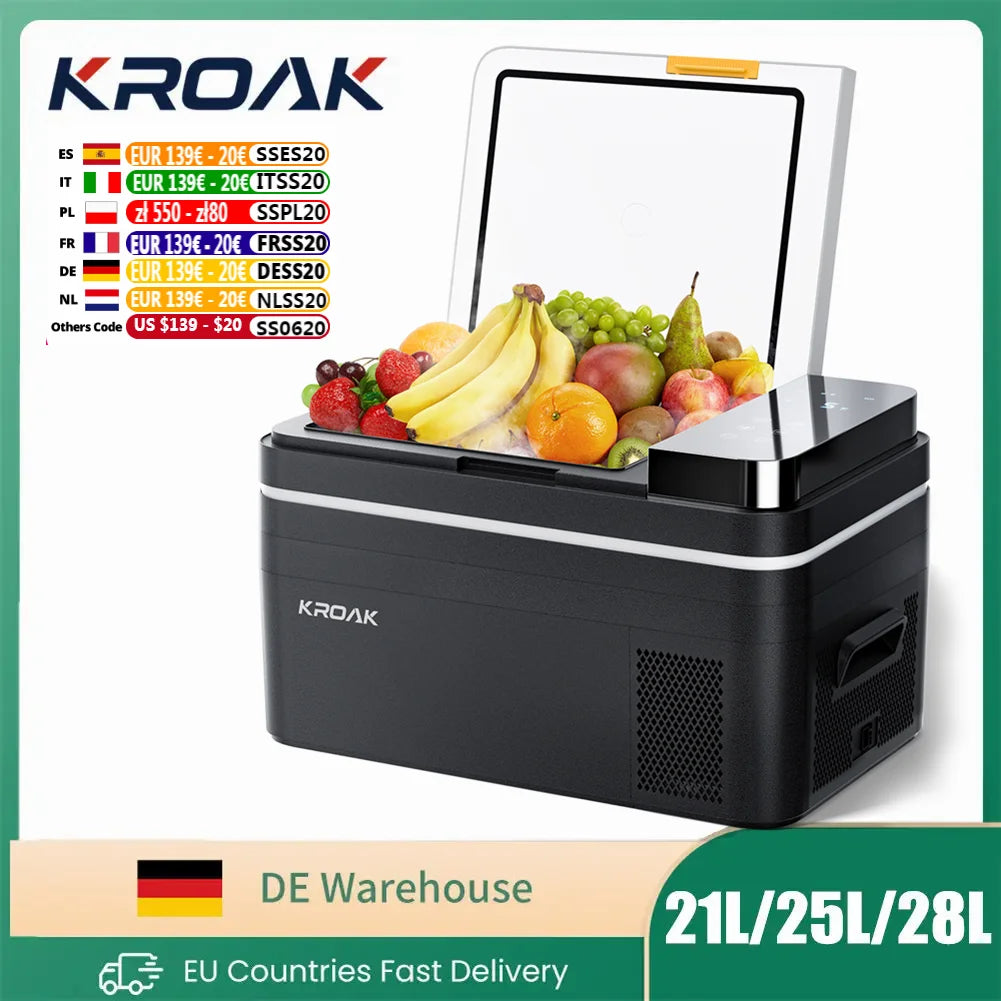 KROAK Car Refrigerator for Outdoor Travel