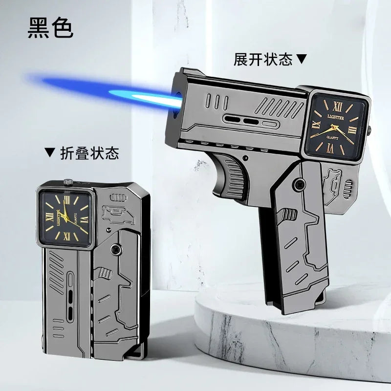 Cool Folding Watch Spray Gun Lighter