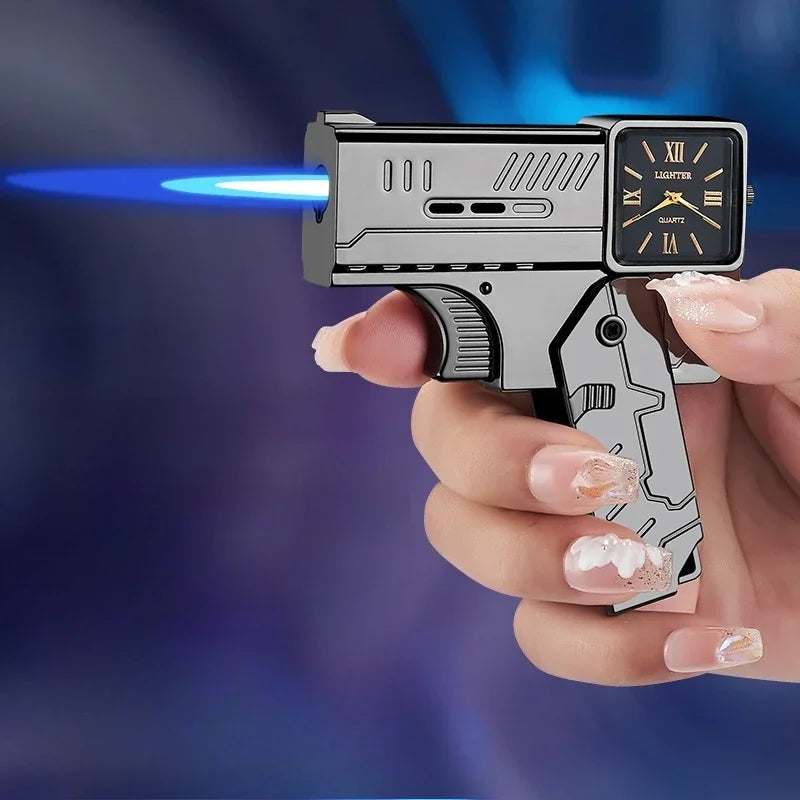 Cool Folding Watch Spray Gun Lighter
