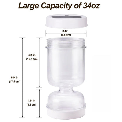 Pickle Strainer Container Hourglass Jar