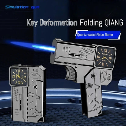 Cool Folding Watch Spray Gun Lighter