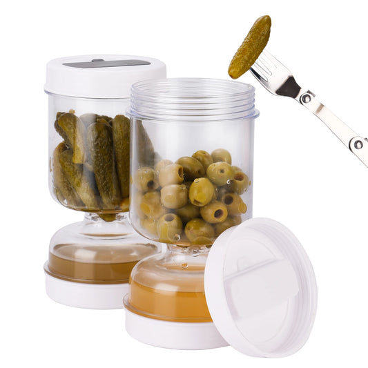 Pickle Strainer Container Hourglass Jar