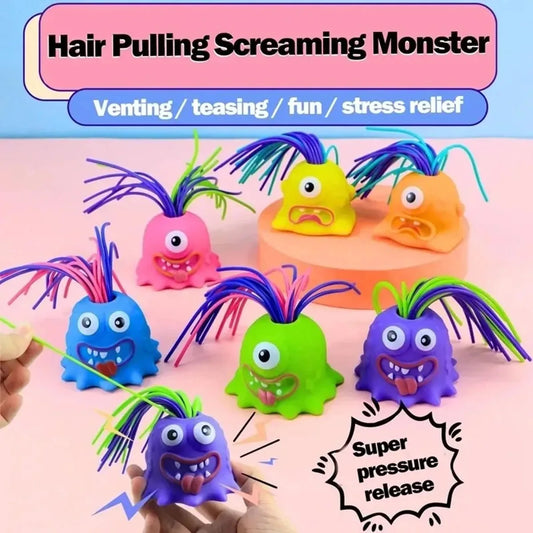 Hair Pulling Screaming Monster Toy