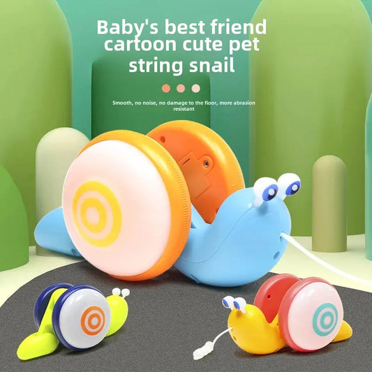 Glowing Sound Making Snail Rope Pulling Baby Toys